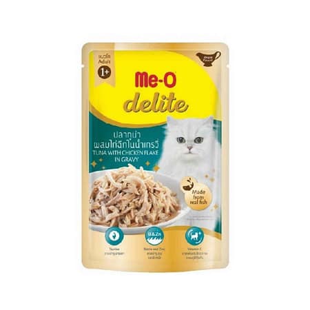 TR5CAP9970 ME-O DELITE TON BALIKLI TAVUKLU SOSLU KEDİ YAŞ MAMA 70GR (12AD)