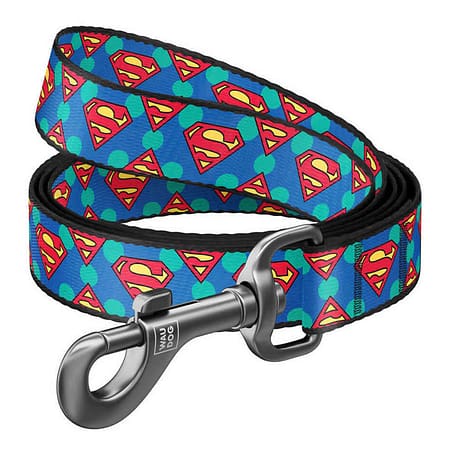 WAUDOG Nylon dog leash "Superman Logo" design, W 25 mm, L 122 cm