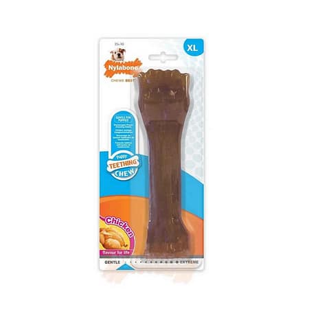 Nylabone Tavuk Aromalı Yavru Köpek Çiğneme Kemiği XL