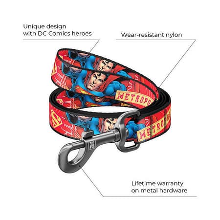 WAUDOG Nylon dog leash "Superhero" design 122