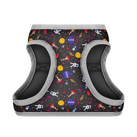 WAUDOG Clothes soft dog harness with QR passport, "NASA" design 29- 31 cm