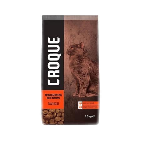 Croque Tavuk Etli Kısırlaştırılmış Kedi Maması 1.5 Kg
