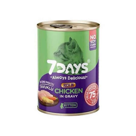 7 DAYS Taze Tavuk Etli Yetişkin Kedi Maması 415 Gram