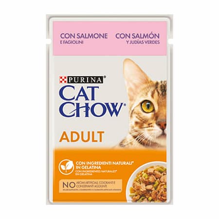 Cat Chow Adult Somonlu Yaş Kedi Maması 85 gram × 24 adet