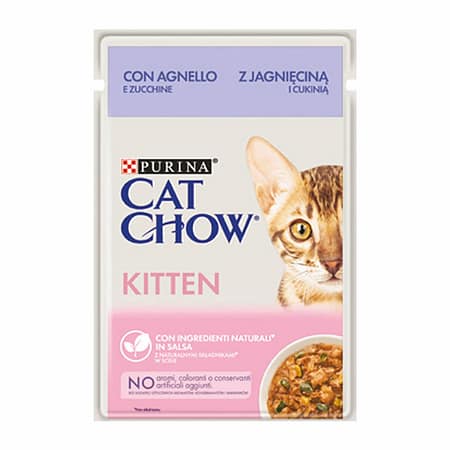 Cat Chow Kitten Kuzu Etli Yaş Kedi Maması