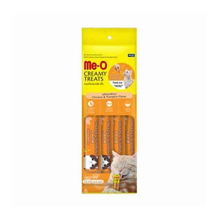 Me-O Creamy Treat Tavuk & Bal Kabağı Kedi Ödülü 4X15gr (12 adet)