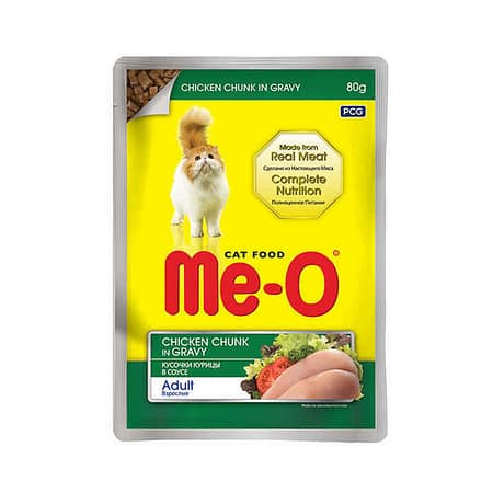 Me-O Pouch Tavuk Etli Kedi Yaş Mama 80 gr (12 adet)