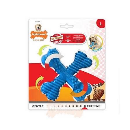Nylabone Biftek Aromalı Köpek Çiğneme Kemiği L