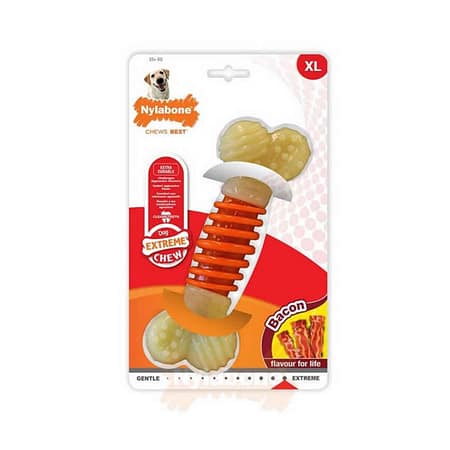Nylabone Domuz Pastırması Aromalı Köpek Çiğneme Kemiği XL