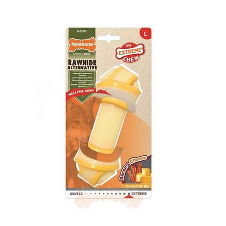Nylabone Domuz Pastırması ve Peynir Aromalı Köpek Çiğneme Kemiği L