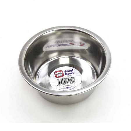 Playfull Kauçuk Tabanlı Kaydırmaz Çelik Mama Kabı 1 QT