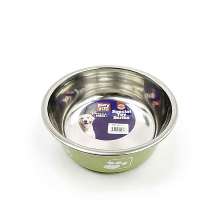 Playfull Kaydırmaz Tabanlı Çelik Mama veya Su Kabı 12 Cm