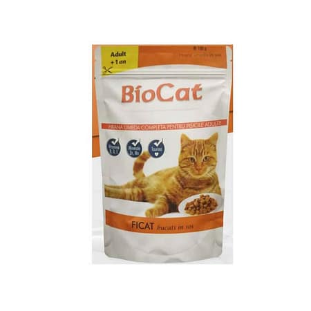 Bio Cat&DogBiocat Ciğerli Yetişkin Kedi Maması 100 Gr x 24 Adet