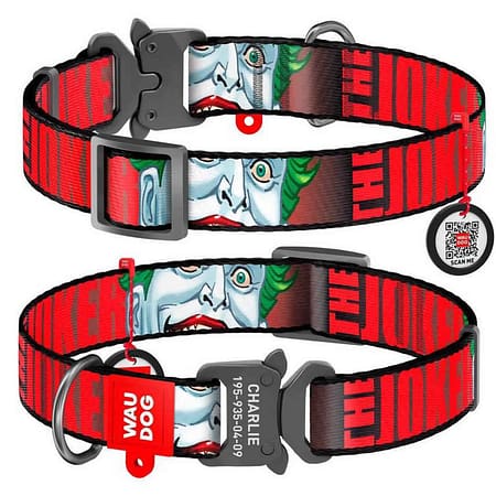 Collar Waudog Joker Logolu Metal Tokalı Köpek Boyun Tasması 31-49 Cm 25mm
